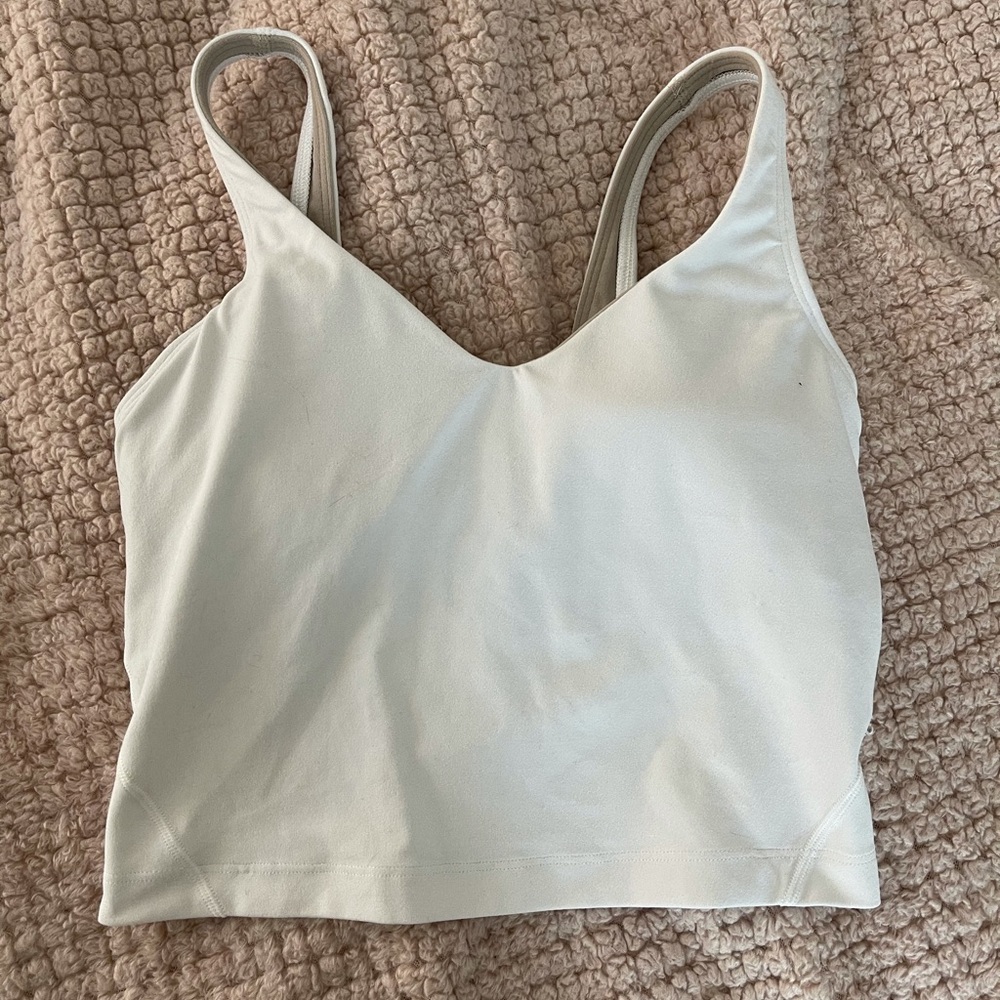 Never worn Lulu Lemon White Sports Bra workout top